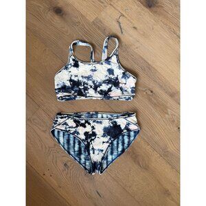 Super Cute Athleta Girl Reversible Bikini Top & Mid Rise Swim Bottom Sz 10